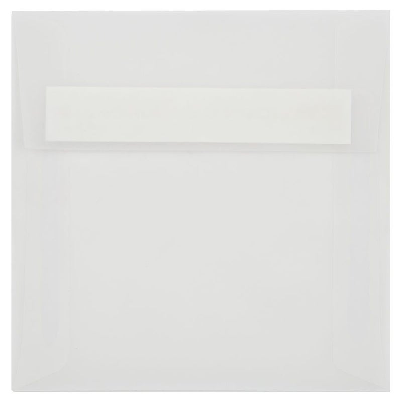 LUXPaper Square Invitation Envelopes | Peel & Press | 5" x 5" | Clear Translucent | 30lb. Text | 50 Qty - Image 2